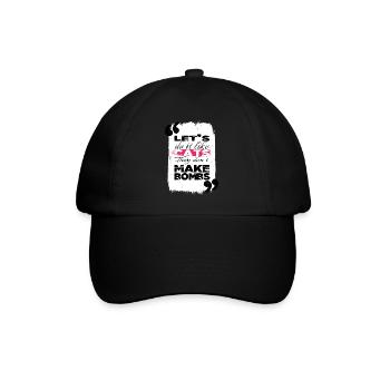 fun sayings heart quote flower power global peace - Baseballkappe - Schwarz/Schwarz - Vorne