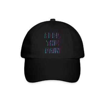 Feel The Pain - Baseballkappe - Schwarz/Schwarz - Vorne