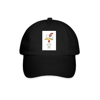 Hühnchen - Baseballkappe - Schwarz/Schwarz - Vorne