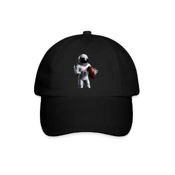 Touchdown im Weltall - Baseballkappe - Schwarz/Schwarz - Vorne