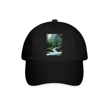 Forest River Wasserfall - Baseballkappe - Schwarz/Schwarz - Vorne