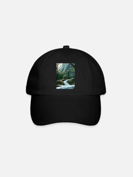 Forest River Wasserfall - Baseballkappe - Schwarz/Schwarz