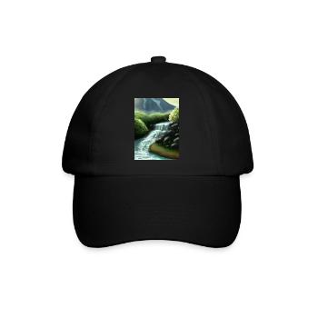 Forest River Wasserfall - Baseballkappe - Schwarz/Schwarz - Vorne