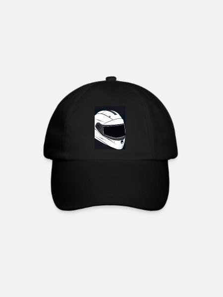 Motorradhelm - Baseballkappe - Schwarz/Schwarz