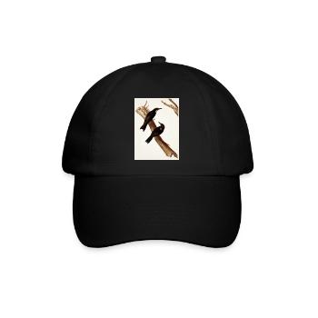 Vögel auf einem Zweig - Baseballkappe - Schwarz/Schwarz - Vorne