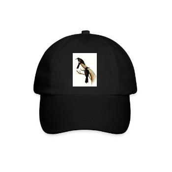 Vögel auf einem Zweig - Baseballkappe - Schwarz/Schwarz - Vorne
