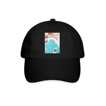 Venedig Italien - Baseballkappe - Schwarz/Schwarz - Vorne