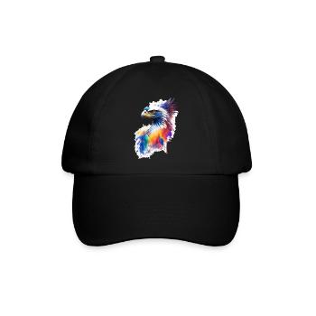 Adler Wasserfarbe - Baseballkappe - Schwarz/Schwarz - Vorne