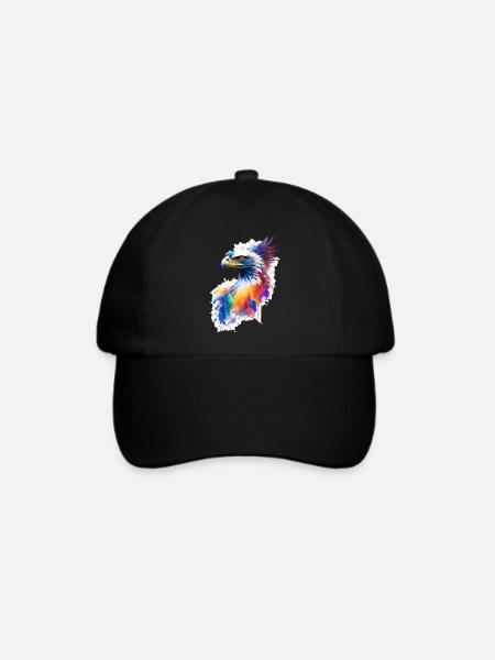 Adler Wasserfarbe - Baseballkappe - Schwarz/Schwarz