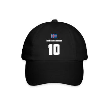 Island Trikot Nr.10 - Baseballkappe - Schwarz/Schwarz - Vorne