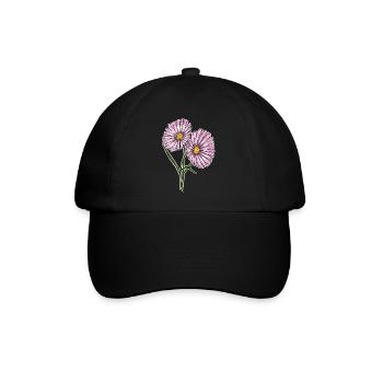 Gänseblümchen - Baseballkappe - Schwarz/Schwarz - Vorne