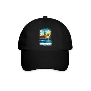 Stockholm, Schweden, Schweden, Skandinavien, Skandinavien - Baseballkappe - Schwarz/Schwarz - Vorne