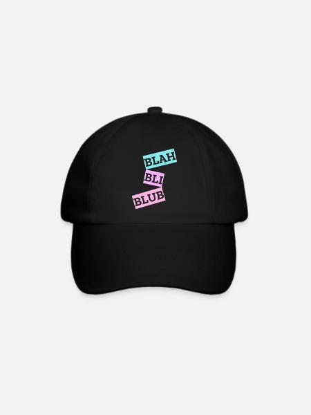 Blah Bli Blub - Baseballkappe - Schwarz/Schwarz