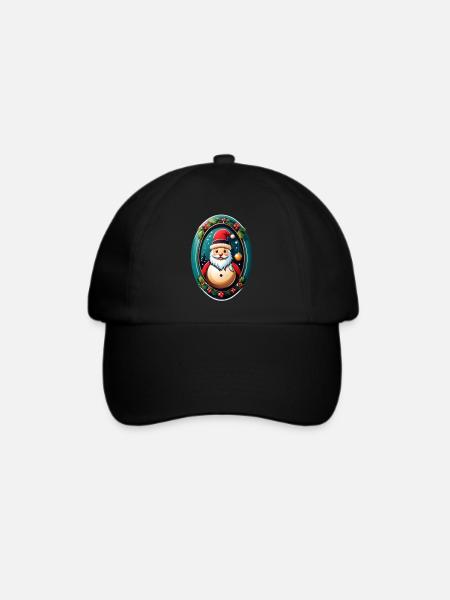 Weihnachtsmann - Baseballkappe - Schwarz/Schwarz