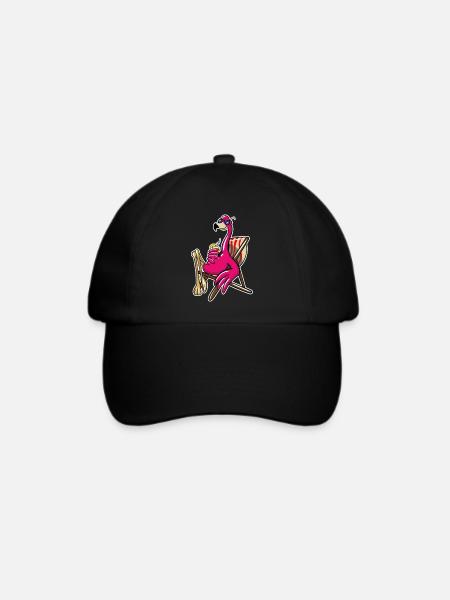 Flamingo Strand - Baseballkappe - Schwarz/Schwarz