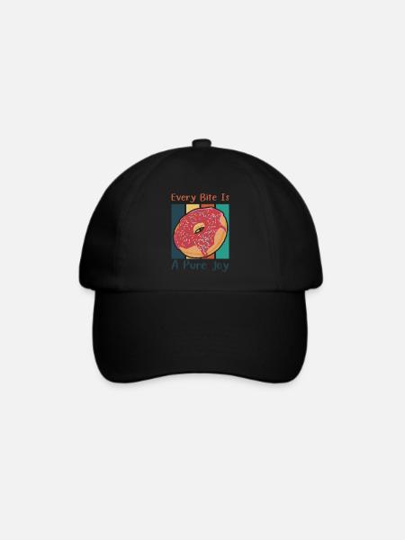 Jeder Bissen ist ein reines Vergnügen - Baseballkappe - Schwarz/Schwarz