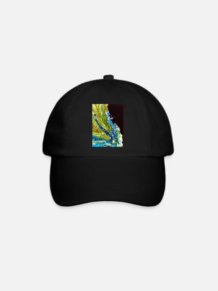 Abstrkte Landschaft - Baseballkappe - Schwarz/Schwarz