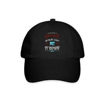 book keeper gift birthday present idea gift idea - Baseballkappe - Schwarz/Schwarz - Vorne