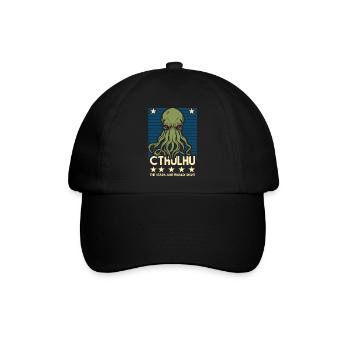 Cthulhu! Die Sterne stehen endlich richtig! - Baseballkappe - Schwarz/Schwarz - Vorne