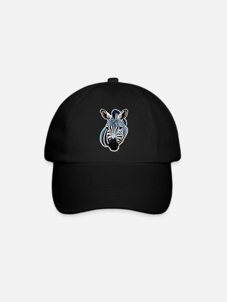 Zebrakopf - Baseballkappe - Schwarz/Schwarz