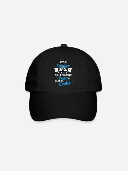 Camper Papa wie ein normaler Papa aber viel cooler - Baseballkappe - Schwarz/Schwarz