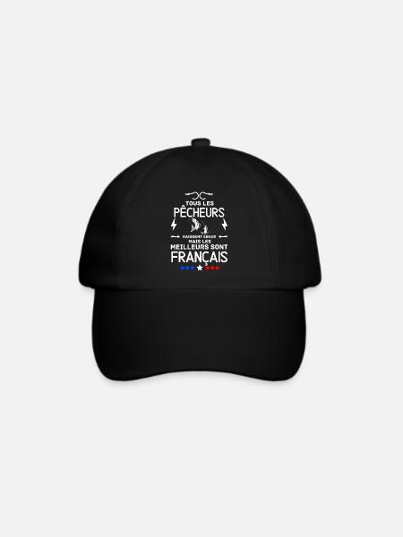 Bester französischer Fischer - Baseballkappe - Schwarz/Schwarz