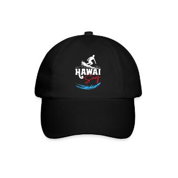 Hawai Surfing - Baseballkappe - Schwarz/Schwarz - Vorne