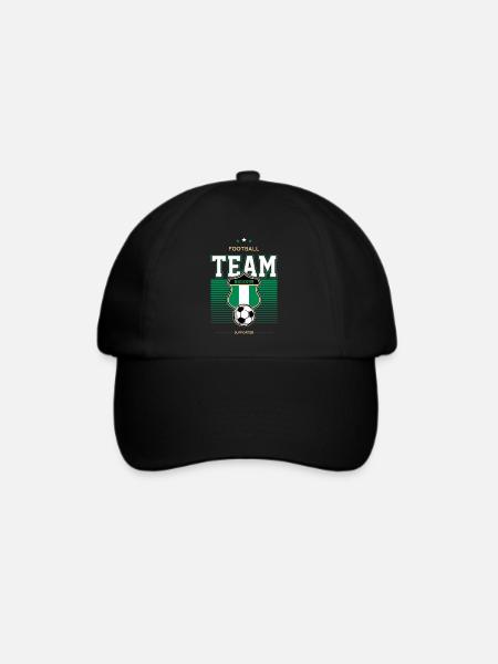 Nigeria - Baseballkappe - Schwarz/Schwarz