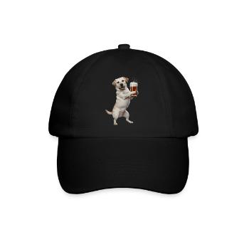 Labrador Bier - Baseballkappe - Schwarz/Schwarz - Vorne