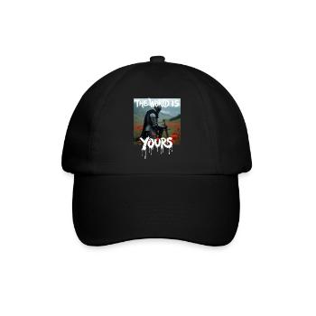 THE WORLD IS YOURS x FALLEN KNIGHT - Baseballkappe - Schwarz/Schwarz - Vorne