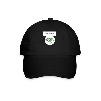 Es ist das Ende der Bohnen - Baseballkappe - Schwarz/Schwarz - Vorne
