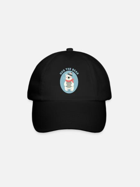Umarme den Teddybären - Baseballkappe - Schwarz/Schwarz
