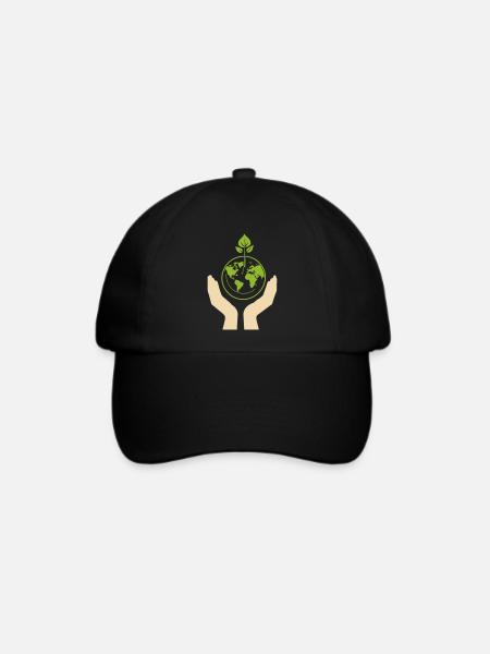 Eco Warrior – Rette unseren Planeten - Baseballkappe - Schwarz/Schwarz