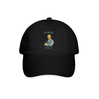 Gogh dafür! Lustiger Van-Gogh-Witz - Baseballkappe - Schwarz/Schwarz - Vorne
