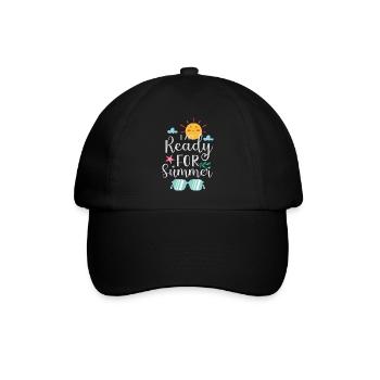 Ich bin bereit für den Sommer - Baseballkappe - Schwarz/Schwarz - Vorne