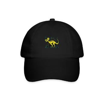 Fantastischer gelber Dinosaurier – Für Dino-Fans - Baseballkappe - Schwarz/Schwarz - Vorne