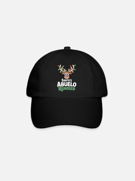 Das Rentier Abuelo des Weihnachtsmanns - Baseballkappe - Schwarz/Schwarz
