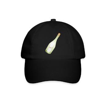 Romantische Vintage Flaschenpost mit alter Botscha - Baseballkappe - Schwarz/Schwarz - Vorne