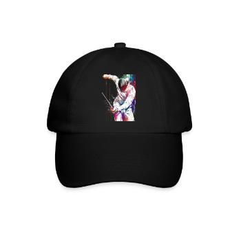 Fechtsportkunst #fencing #sport - Baseballkappe - Schwarz/Schwarz - Vorne
