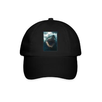 Weißer Haie Weißer Hai - Baseballkappe - Schwarz/Schwarz - Vorne
