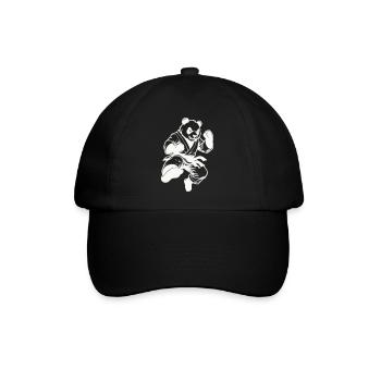 panda_kung_fu- - Baseballkappe - Schwarz/Schwarz - Vorne