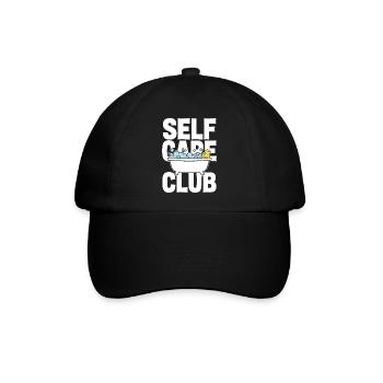Self Care Club mit Schaumbad und Ente - Baseballkappe - Schwarz/Schwarz - Vorne