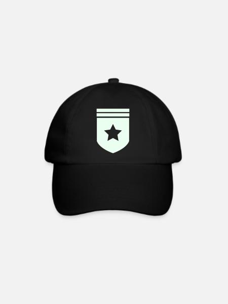 Abzeichen Stern - Baseballkappe - Schwarz/Schwarz