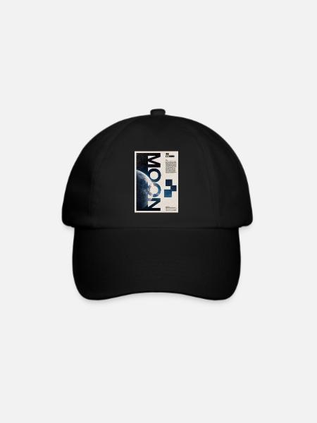 Mondbahn-Typografie-Poster - Baseballkappe - Schwarz/Schwarz