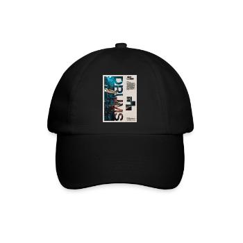 Trommel-Collage-Trommlerkunst - Baseballkappe - Schwarz/Schwarz - Vorne