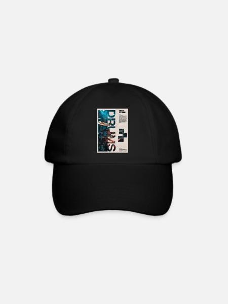 Trommel-Collage-Trommlerkunst - Baseballkappe - Schwarz/Schwarz