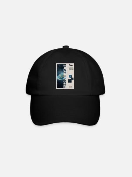 Flacherde-Theorie Moderne Kunst - Baseballkappe - Schwarz/Schwarz