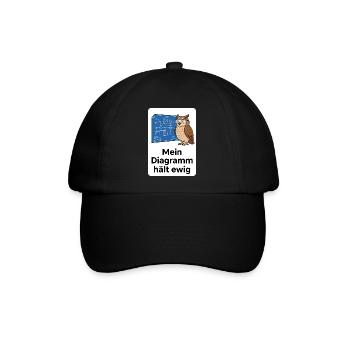 Mein Diagramm hält ewig T-Shirt - Baseballkappe - Schwarz/Schwarz - Vorne