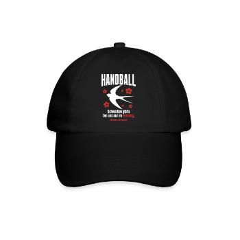 Schwalben gibt es nur im Frühling – Handball - Baseballkappe - Schwarz/Schwarz - Vorne