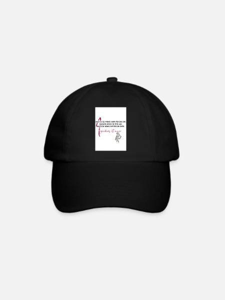 Irgendwas ist immer - Baseballkappe - Schwarz/Schwarz